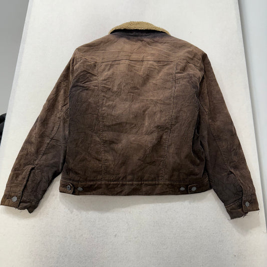Levi Strauss & Co. Dark Brown Cotton Sherpa-Lined Corduroy Trucker Jacket Size M