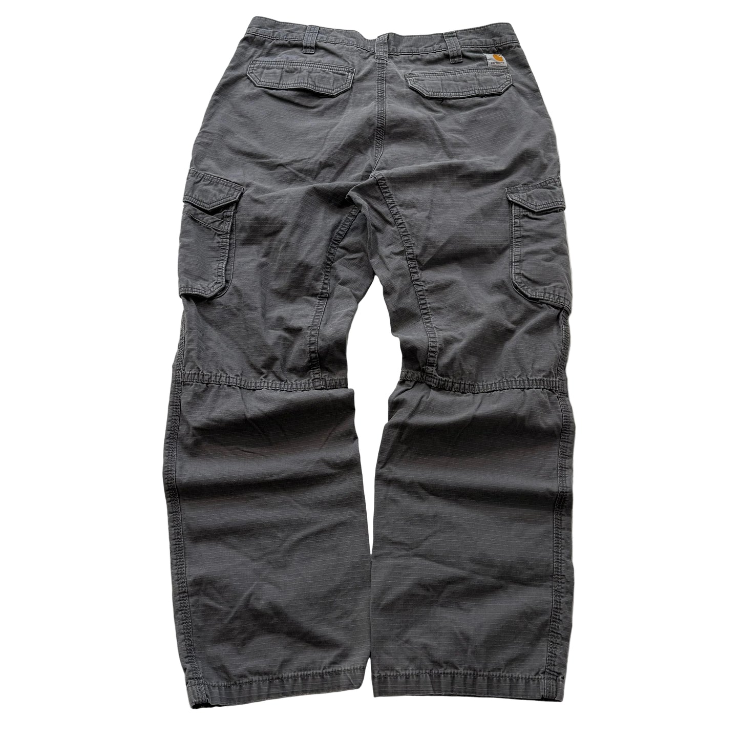Carhartt Force Men's Gray Ripstop Tappen Cargo Pants Workwear Relaxed Fit Size 36x32