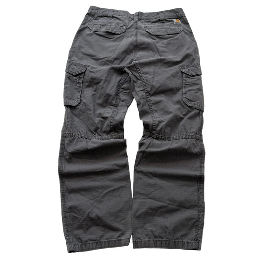 Carhartt Force Men's Gray Ripstop Tappen Cargo Pants Workwear Relaxed Fit Size 36x32