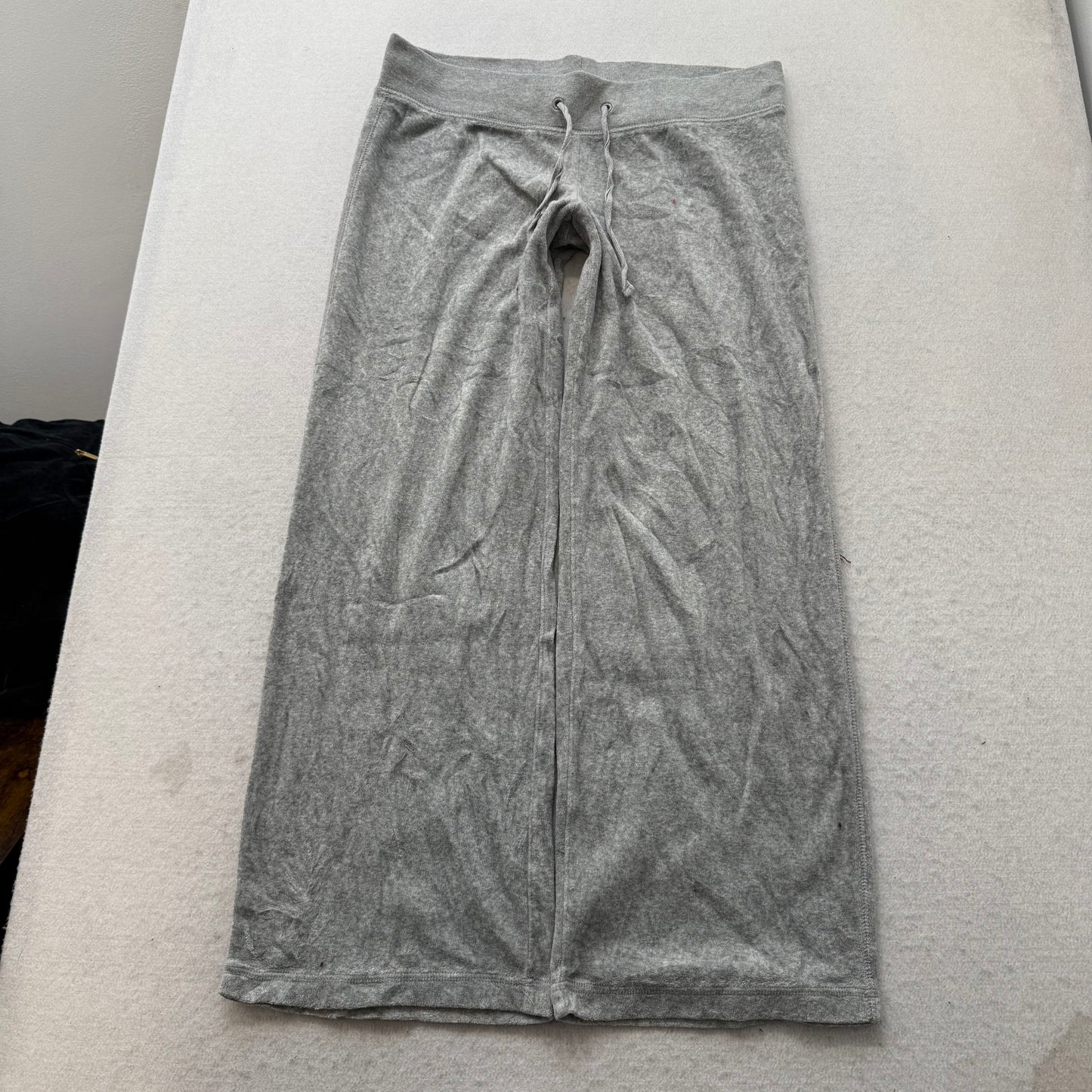 Juicy Couture Women's Heather Gray Velour Tracksuit Set Hoodie & Pant Y2k Size M