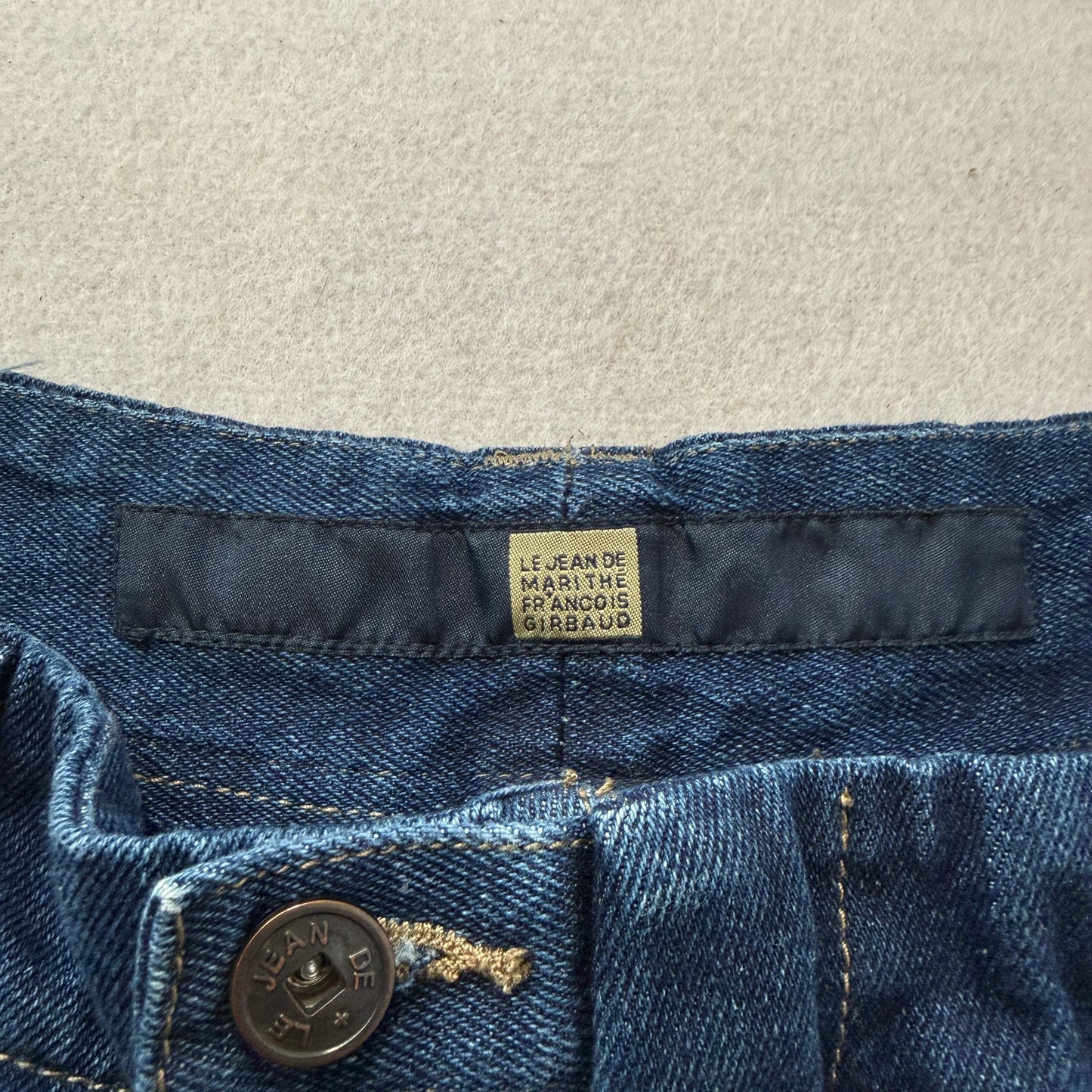 Marithe Francois Girbaud Men's Blue Denim Cargo Shorts Tape Shuttle Y2K Size 40