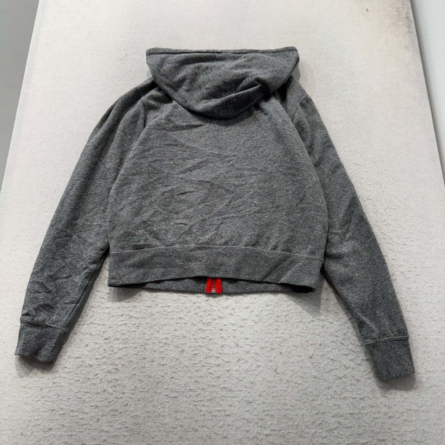 Official Tesla Men's Grey Cotton Blend Zip-Up Hoodie Drawstring Pockets Size S