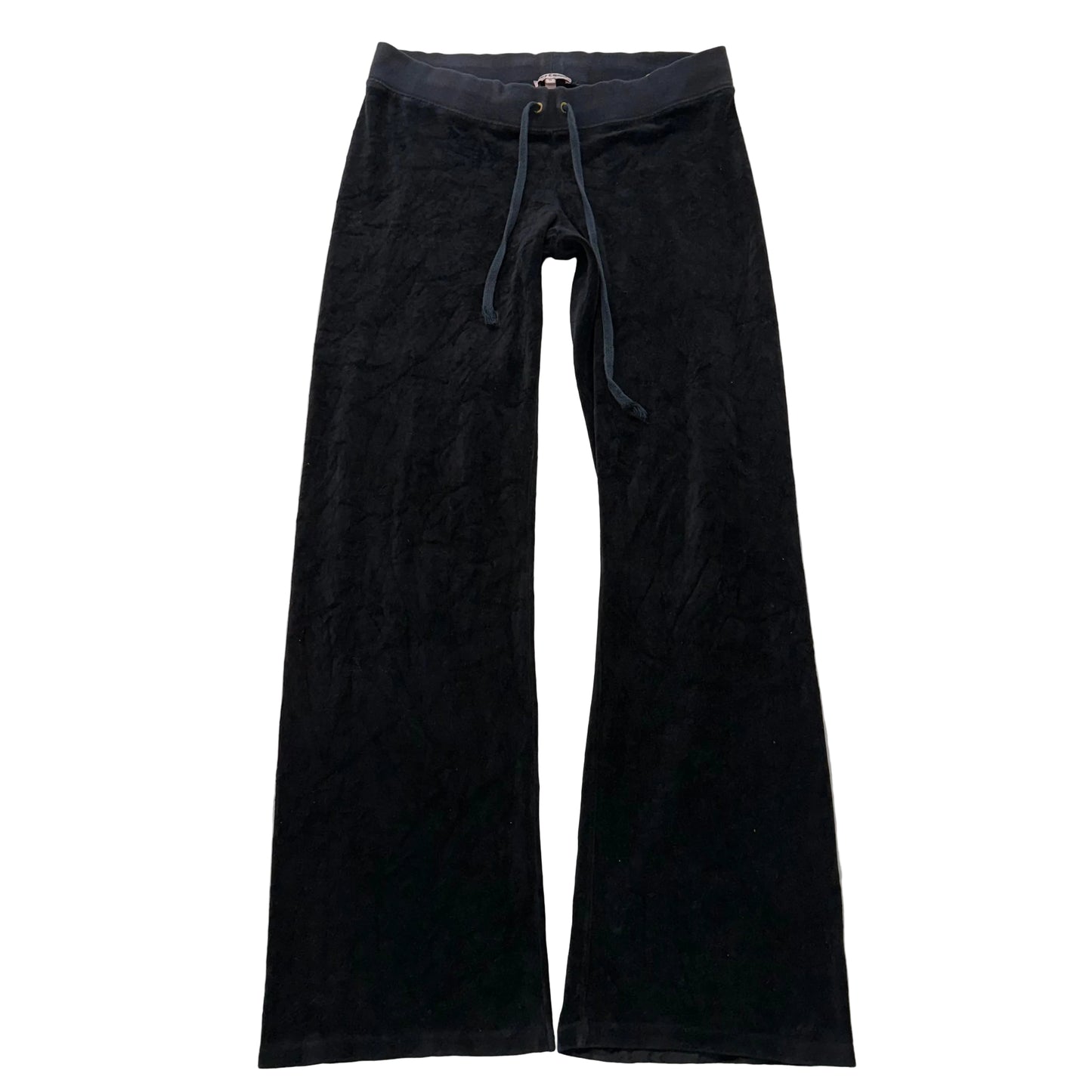 Vintage Juicy Couture Black Flare Velour Pants Size M