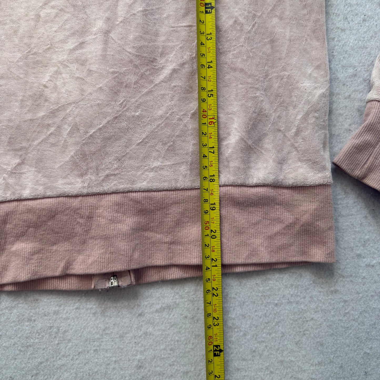 Juicy Couture Womens Dusty Rose Tracksuit Set Zip Up Hoodie & Flared Pant Size S