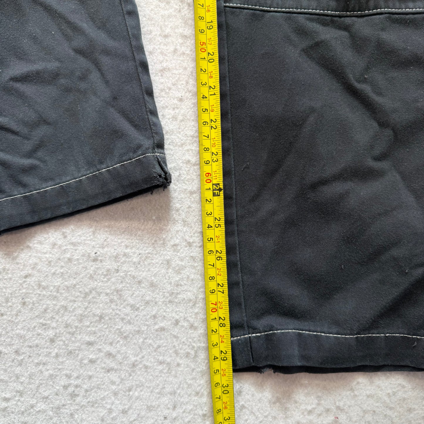 Empyre Men's Black Loose Fit Embroidered Cargo Skate Pants Streetwear Size 34