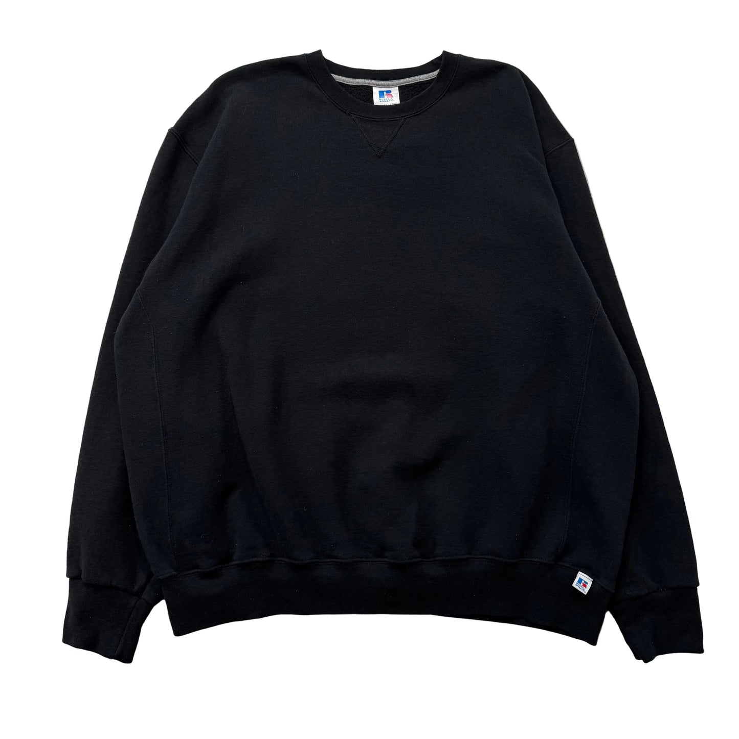 Russell Athletic Men's Black Pullover Crewneck Sweatshirt Fleece Lined Size 2XL