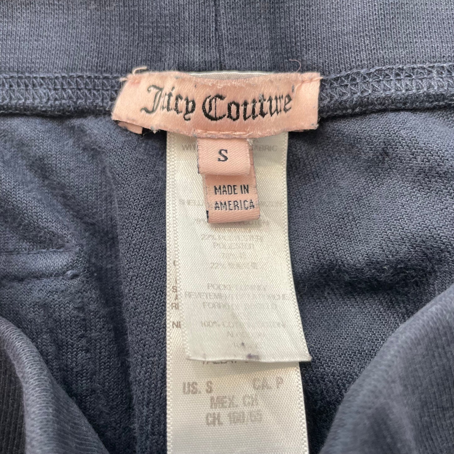 Vintage Juicy Couture Women Navy Velour Tracksuit Set Track Jacket & Pant Size S