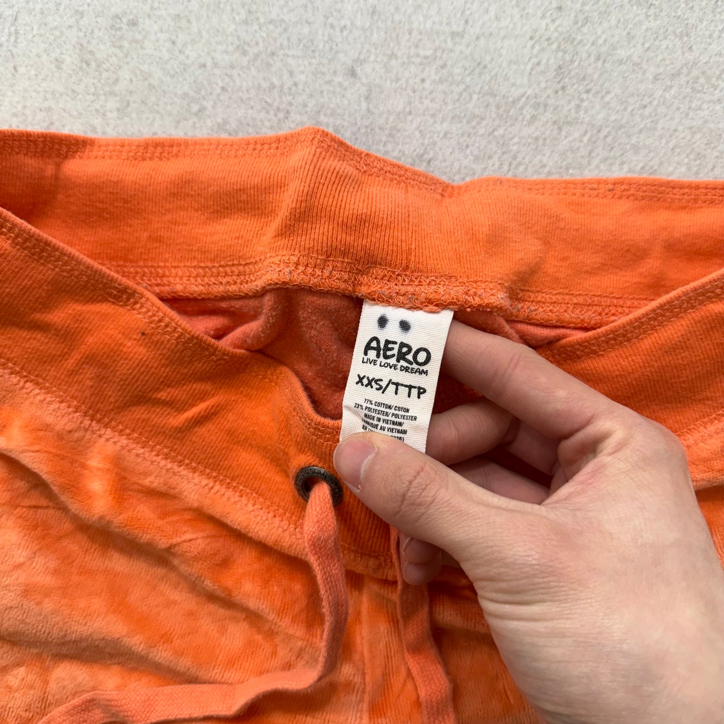 Aéropostale Women's Bright Tangerine Velour Flared Track Pant Logo Y2K Size 2XS