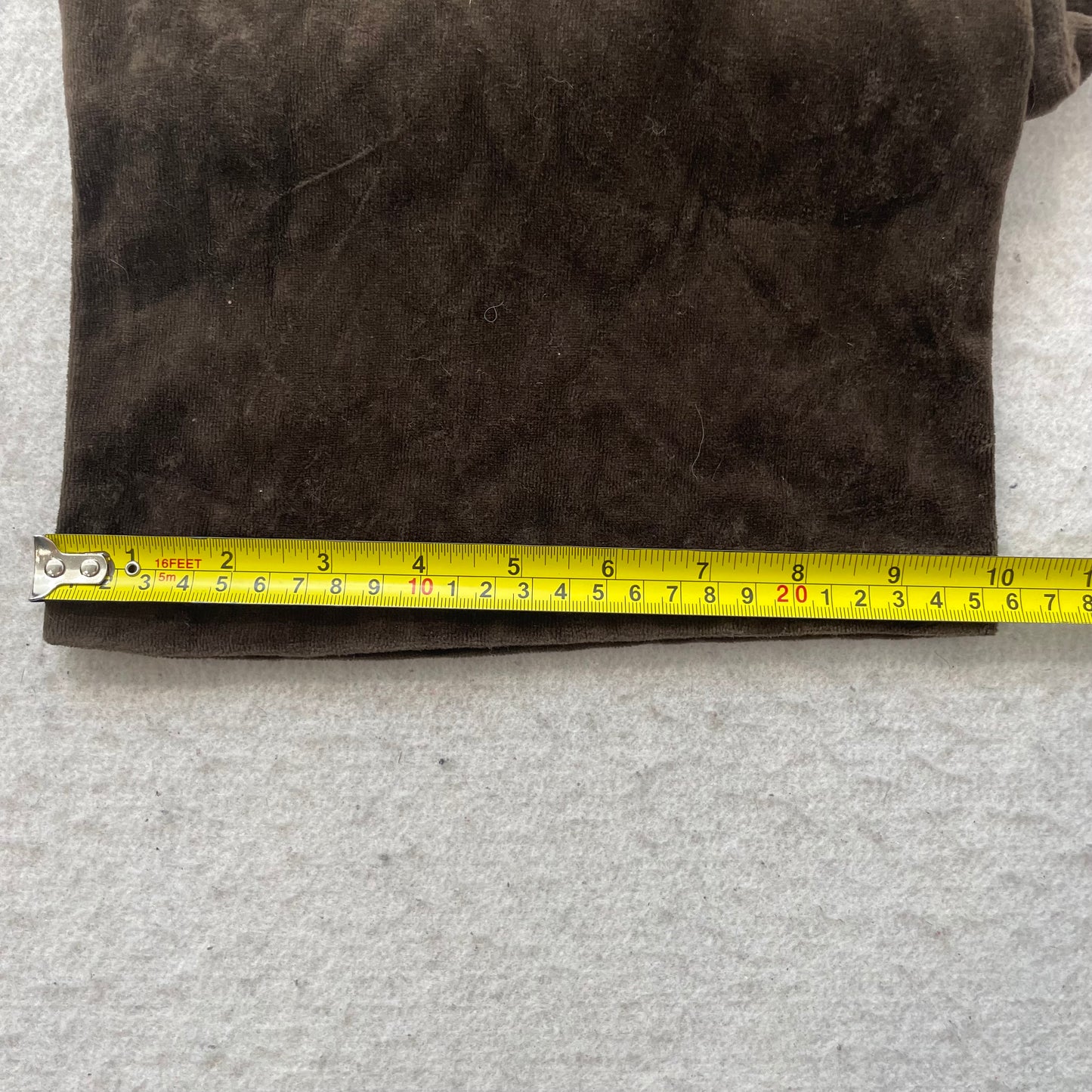 Vintage Juicy Couture Womens Dark Brown Velour Flared Leg Track Pant Logo Size S