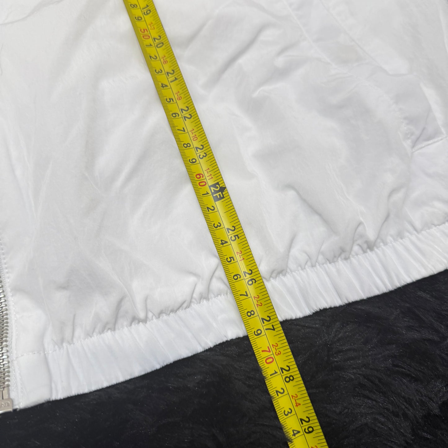 Nike Womens White Nylon Full Zip Windrunner Jacket Loose UV Performance Size 3XL