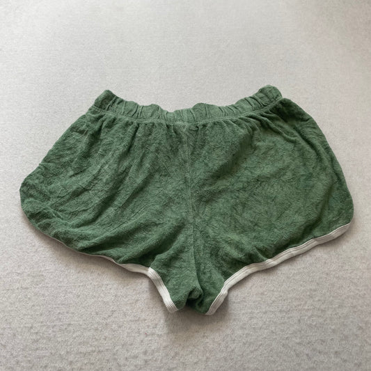 PINK Victoria’s Secret Women's Soft Pine Terry Cloth Varsity Shorts Beach Size L