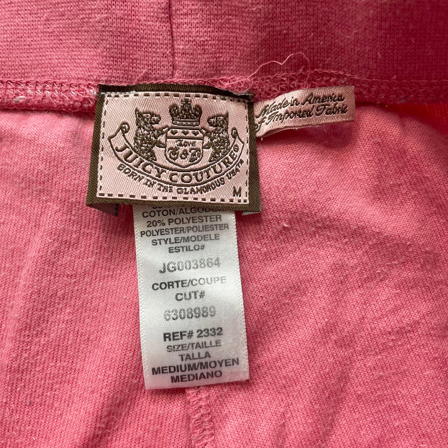 Juicy Couture Women's Candy Pink Velour Flared Track Pant Loungewear Y2K Size M
