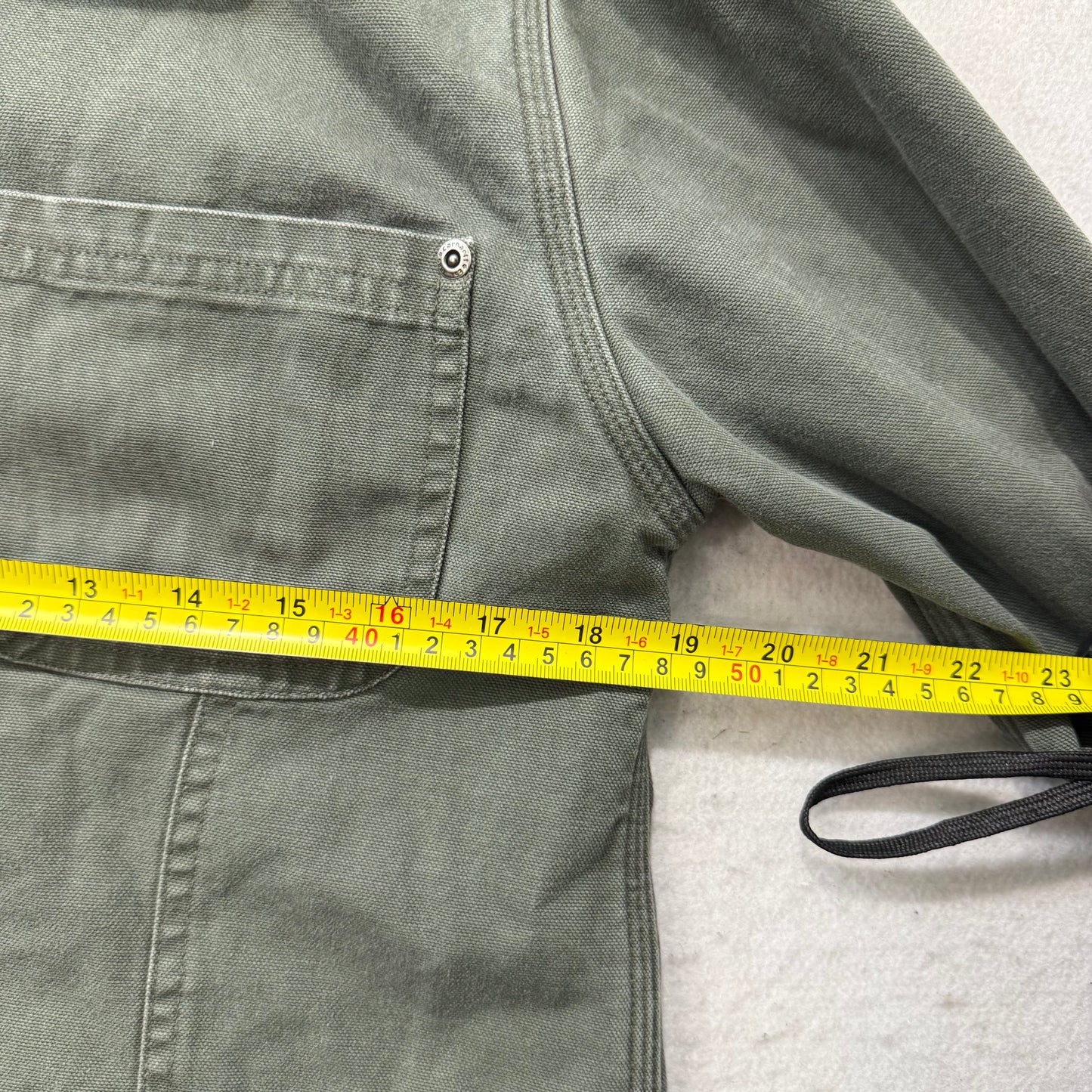 Carhartt Women's Olive Green Cotton Canvas Button Down Lined Shirt Jacket Size S