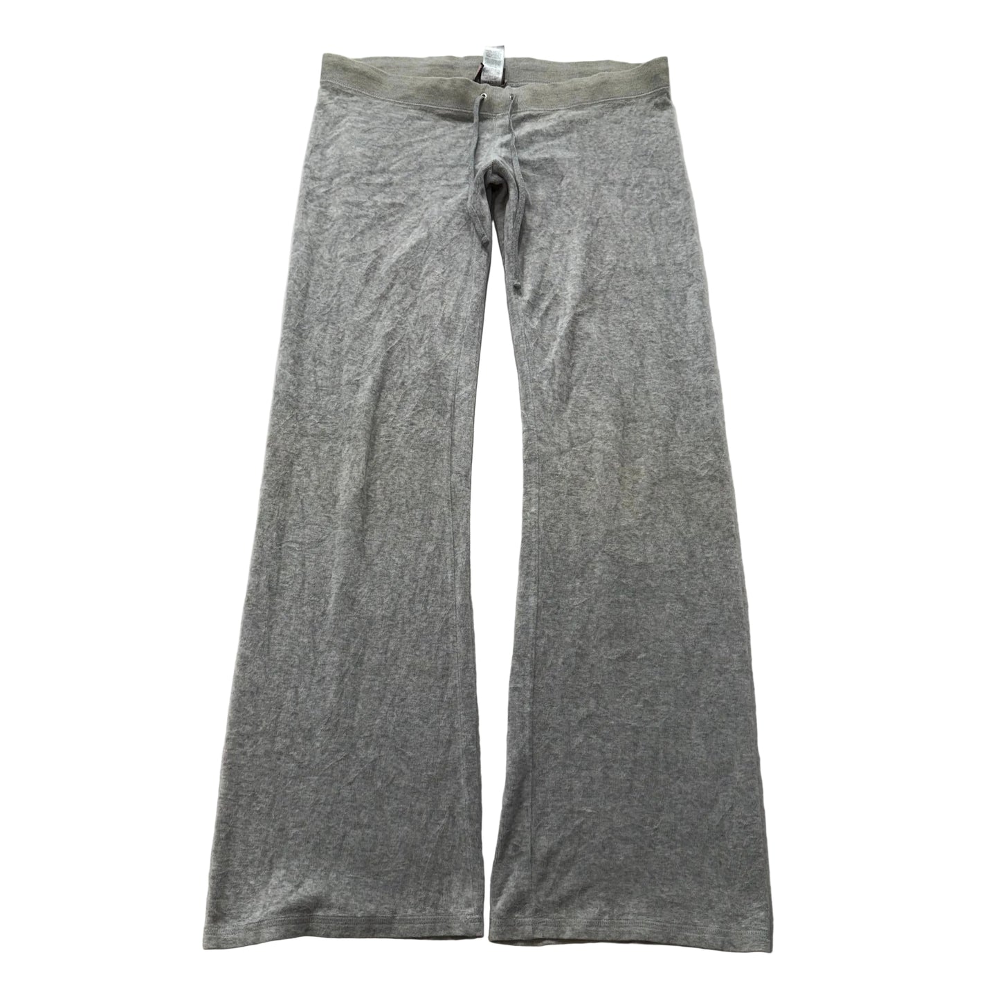 Vintage Juicy Couture Women's Heather Gray Velour Flare Track Pant Preppy Size S