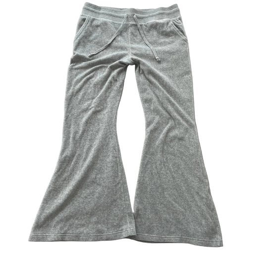 Juicy Couture Women's Heather Gray Velour Flared Track Pant Bell Bottom Size XL