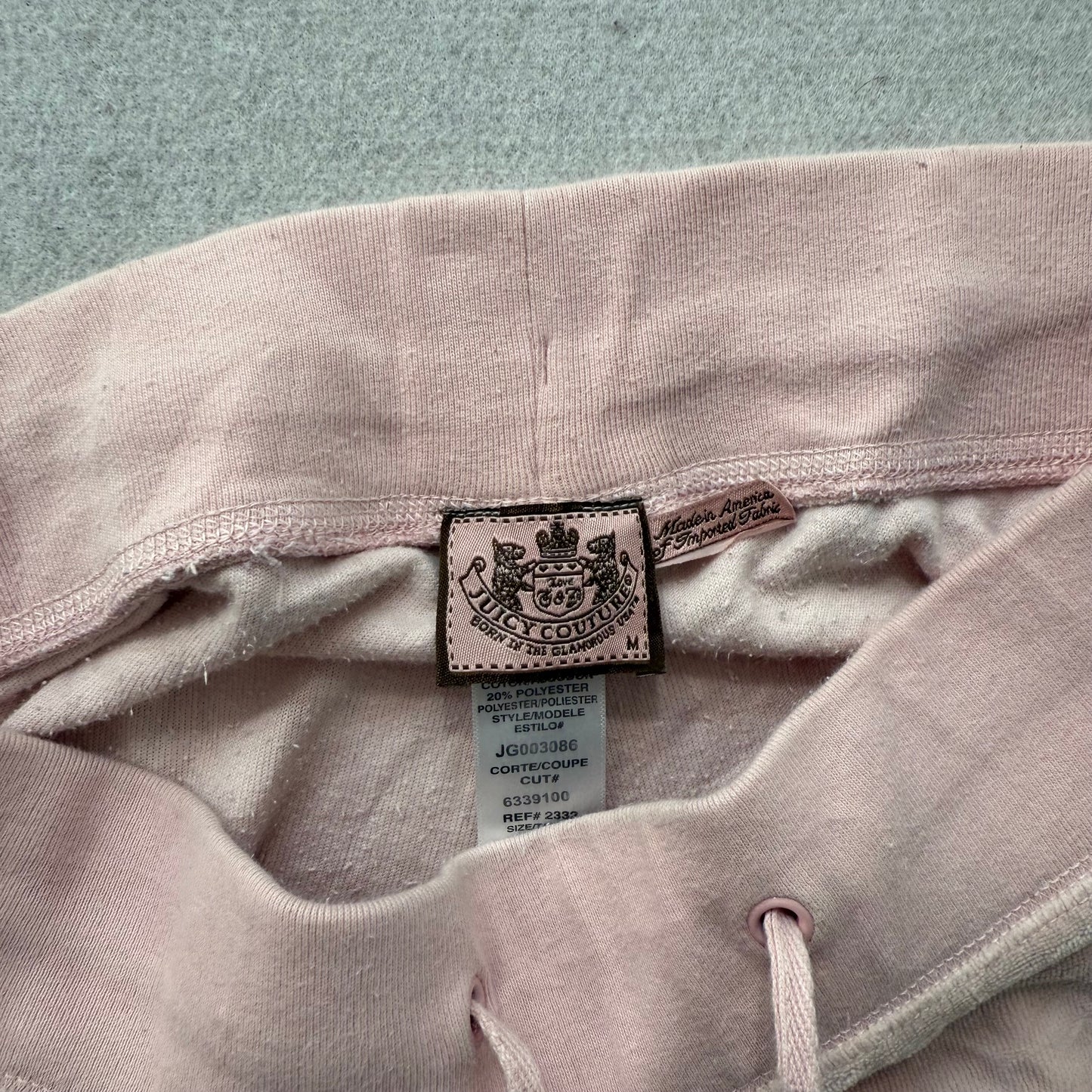 Juicy Couture Women's Pastel Pink Velour Flared Track Pant Loungewear Y2K Size M