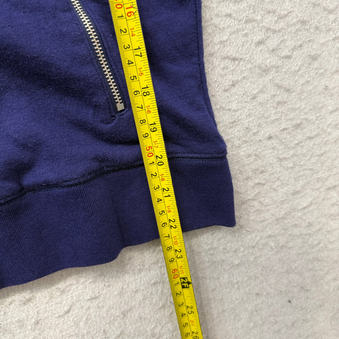 Victoria's Secret PINK Women's Deep Purple Fleece Zip-Up Hoodie Striped Size M