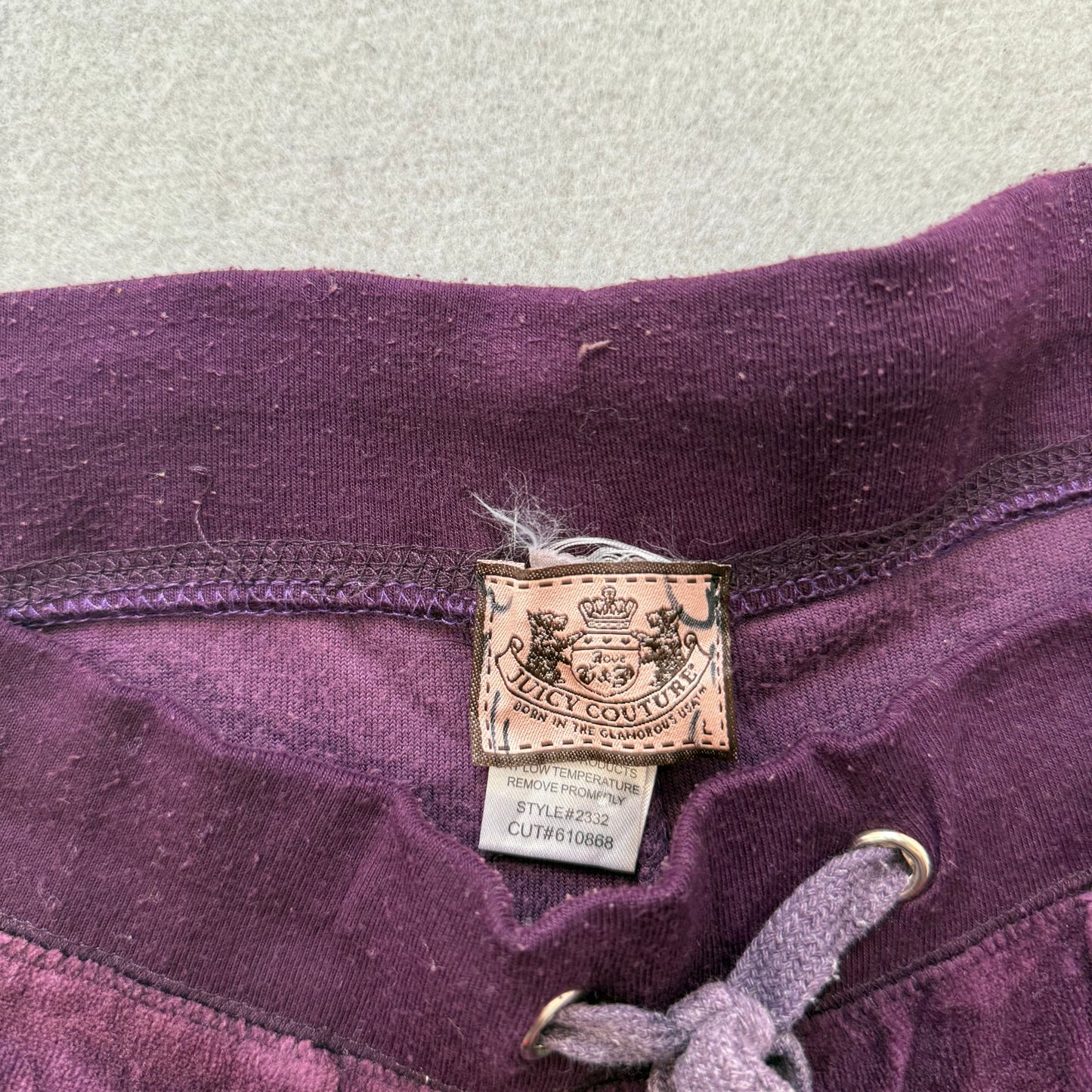 Juicy Couture Women's Deep Purple Zip-Up Hoodie & Pants Tracksuit Set Size L
