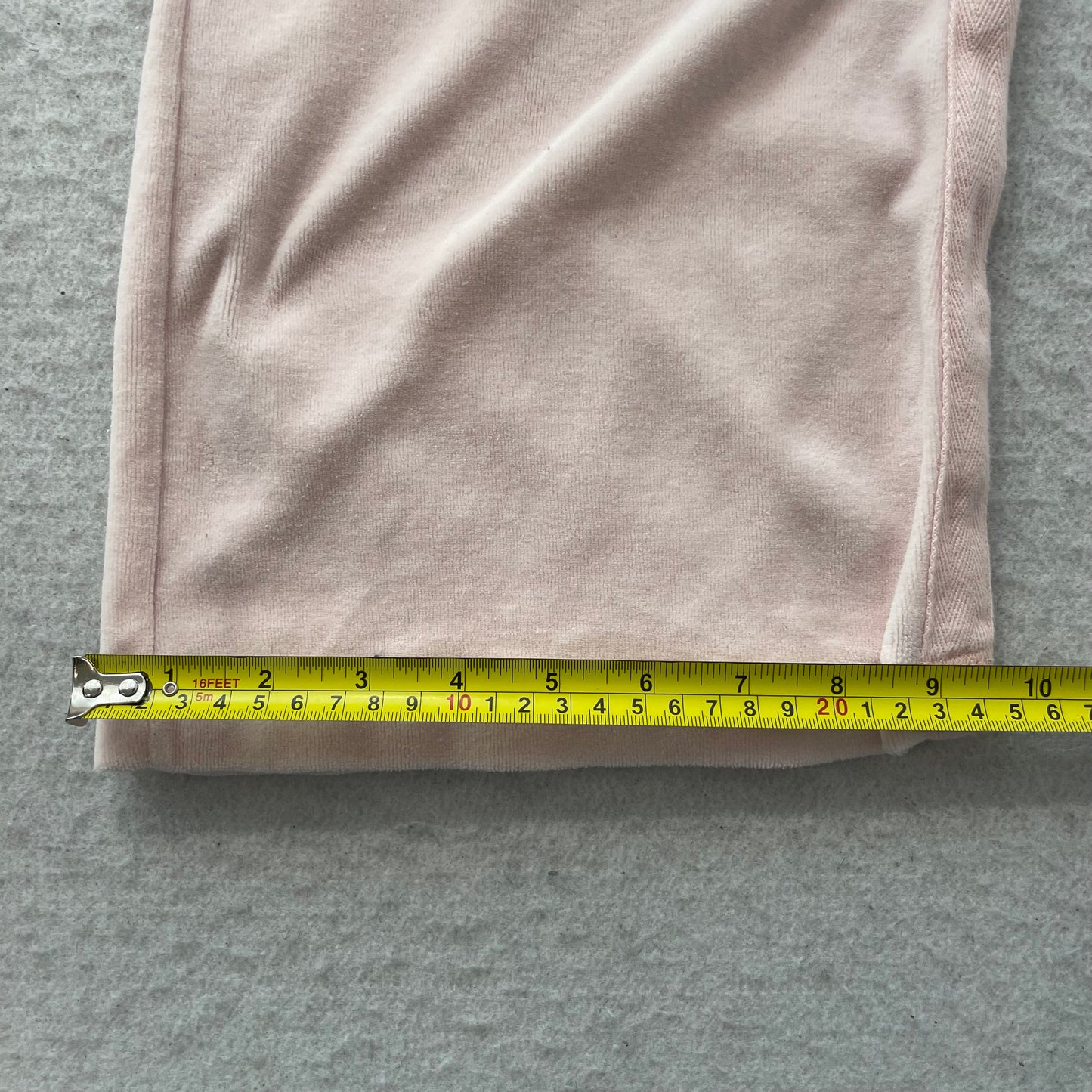 Juicy Couture Women's Light Pink Velour Flared Track Pants Drawstring Y2K Size M