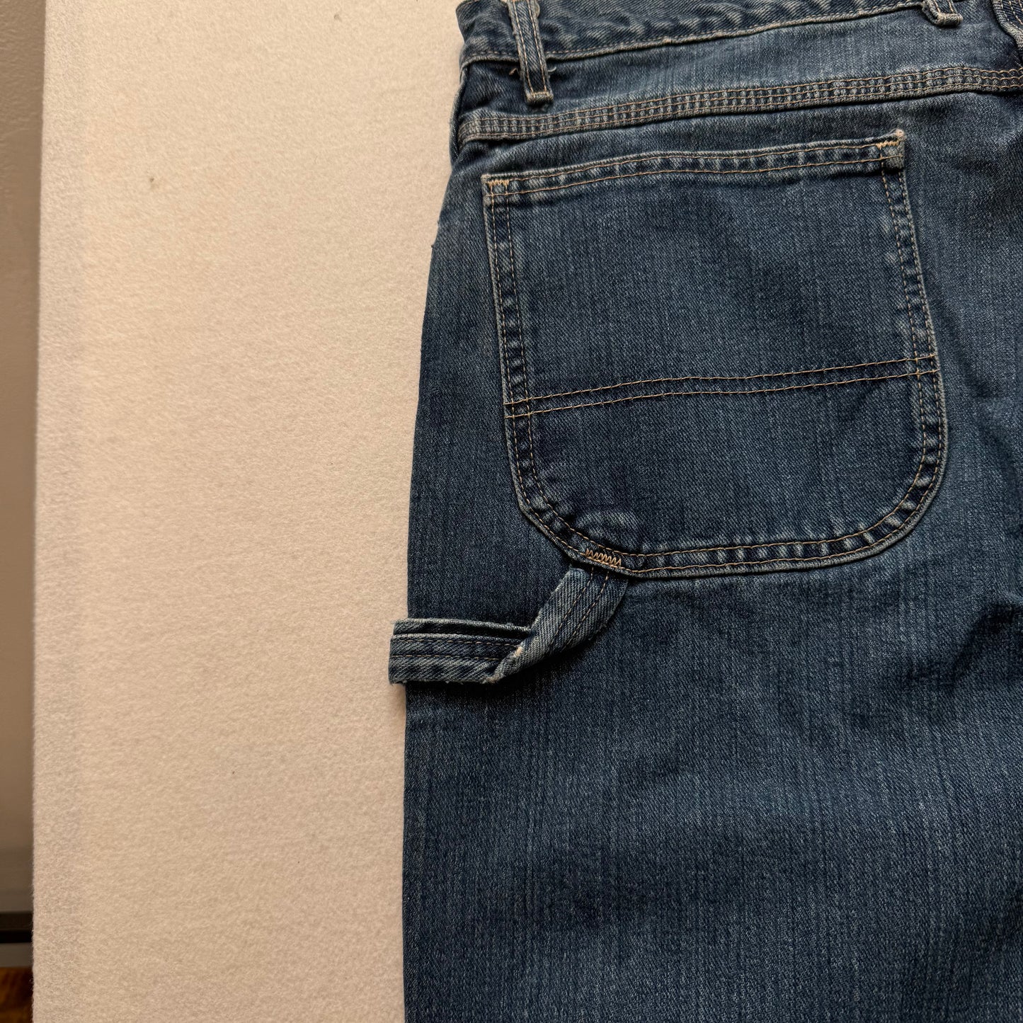 Dickies Men's Blue Denim Carpenter Jeans Pockets Workwear Relaxed Fit Size 36x30
