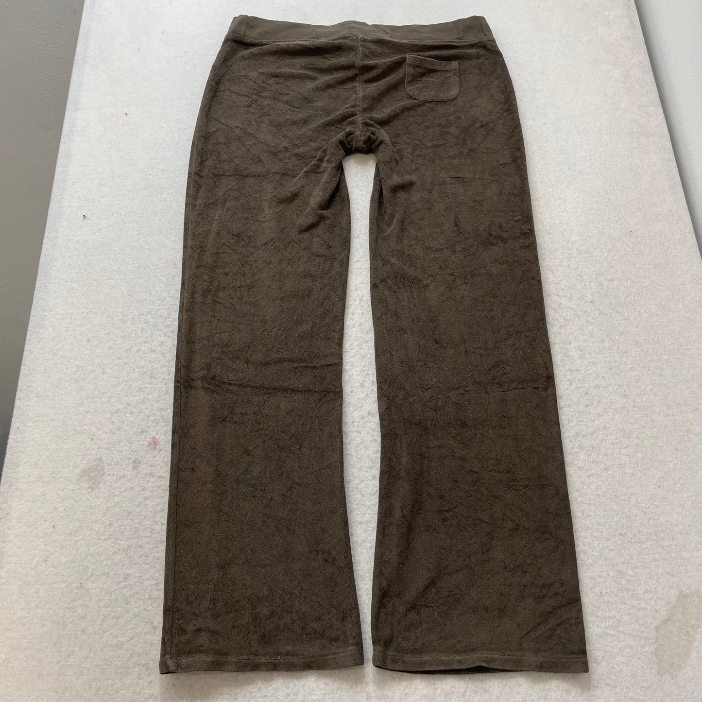 Juicy Couture Women's Brown Velour Flared Leg Track Pants Drawstring Size M