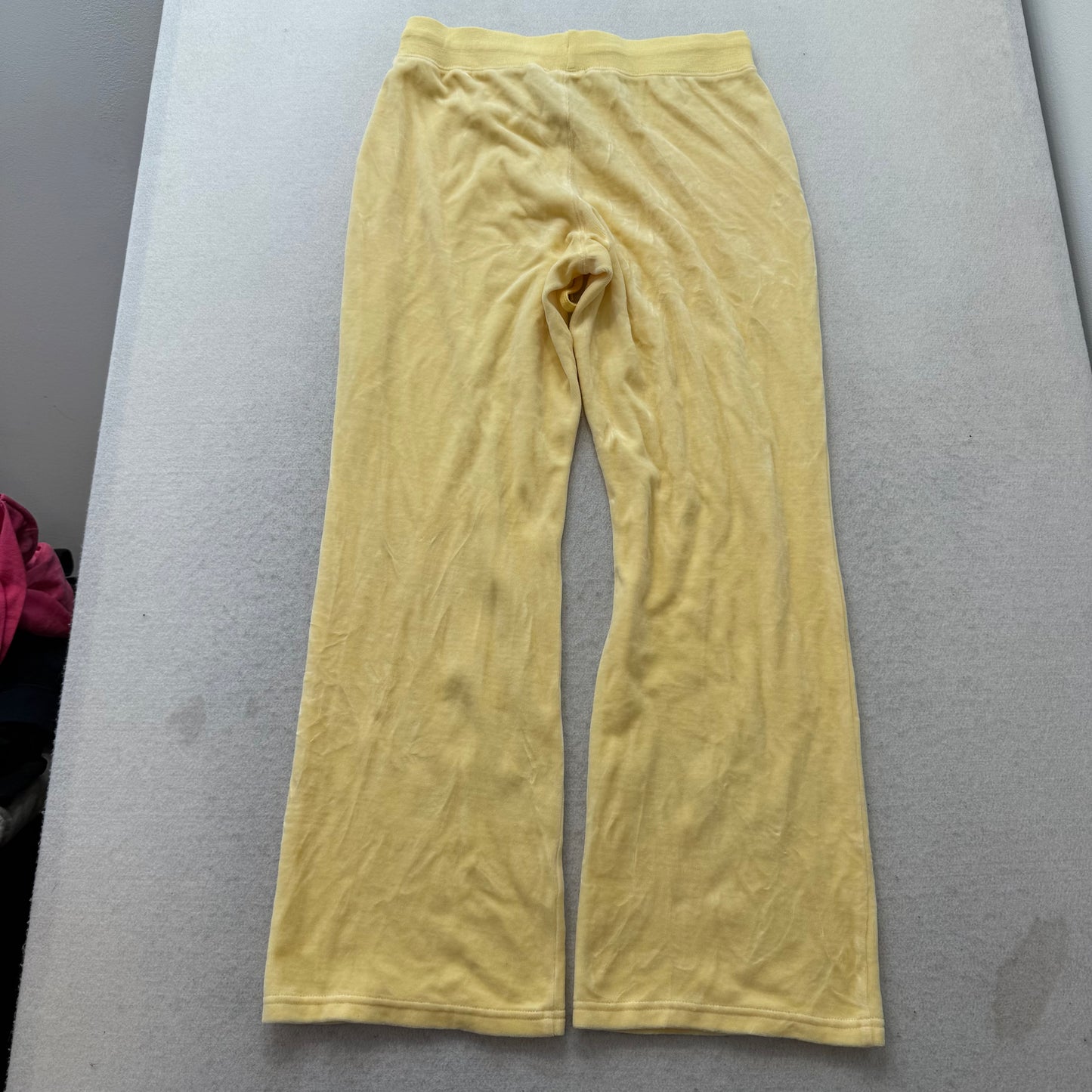 Juicy Couture Women's Pastel Yellow Tracksuit Set Full Zip Hoodie & Pant Size M