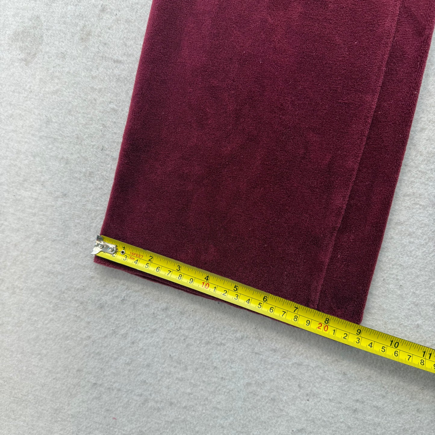 Juicy Couture Women's Maroon Velour Flared Track Pant Loungewear Preppy Size XS