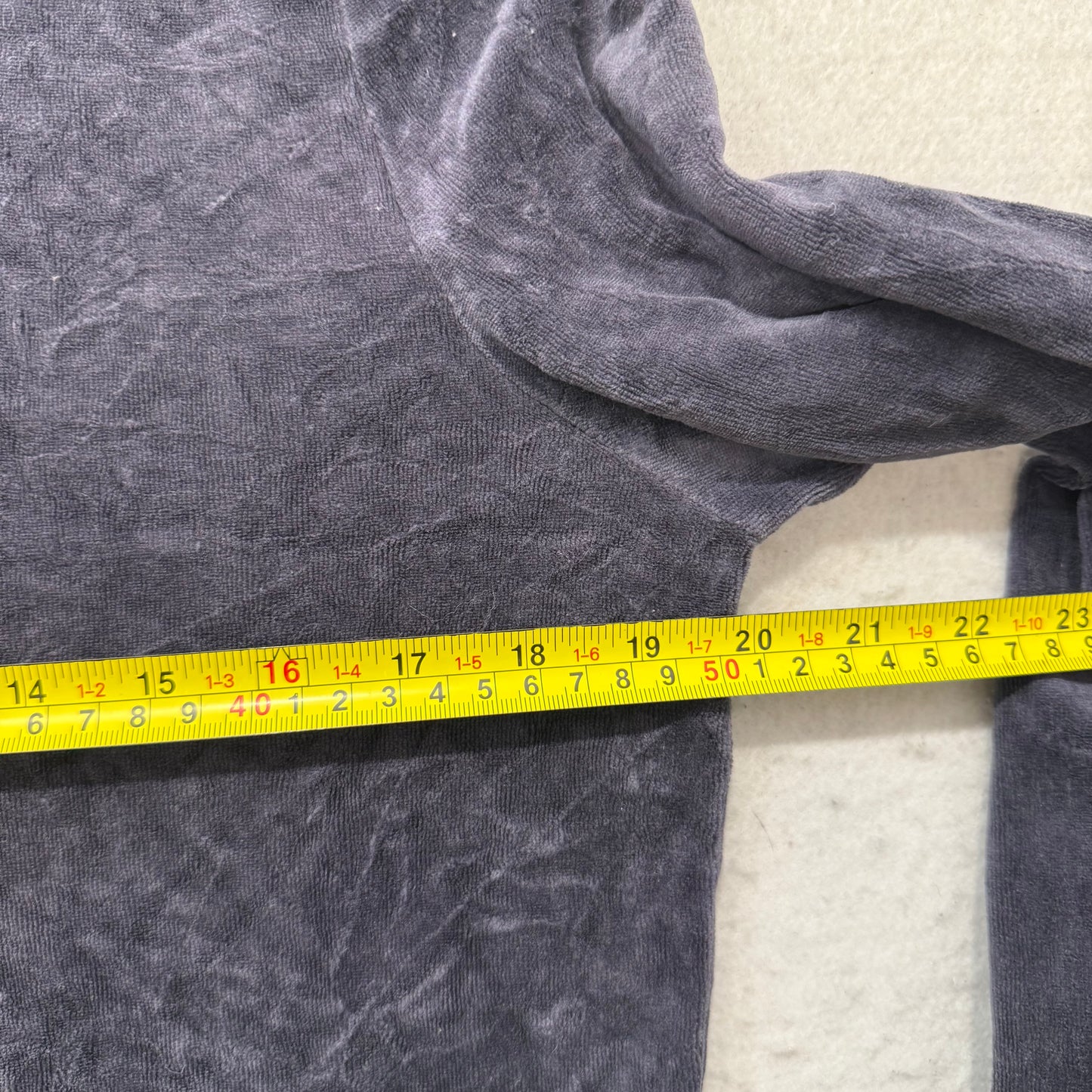 Juicy Couture Women's Deep Charcoal Velour Zip-Up Hoodie Loungwear Size M