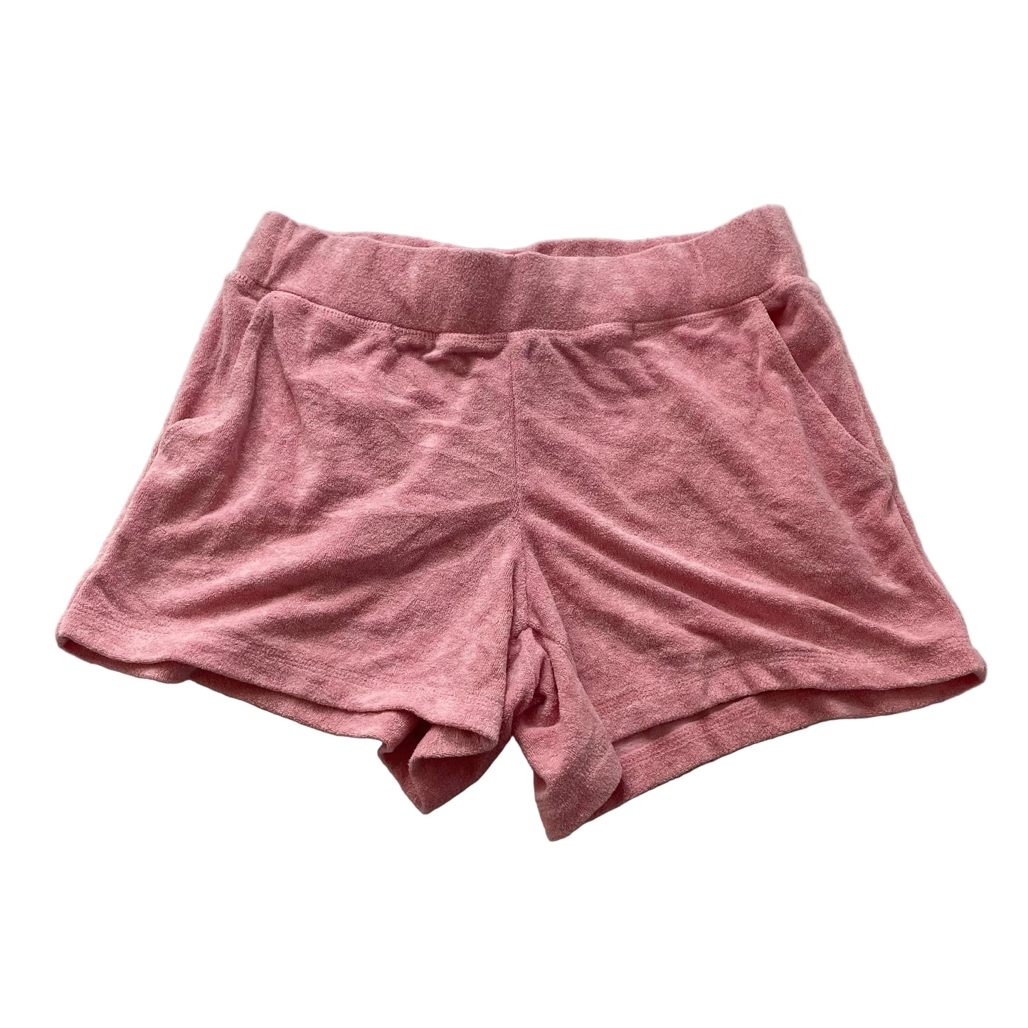 Juicy Couture Women's Pink Terry Cloth Mini Shorts Elastic Waist Beach Size S