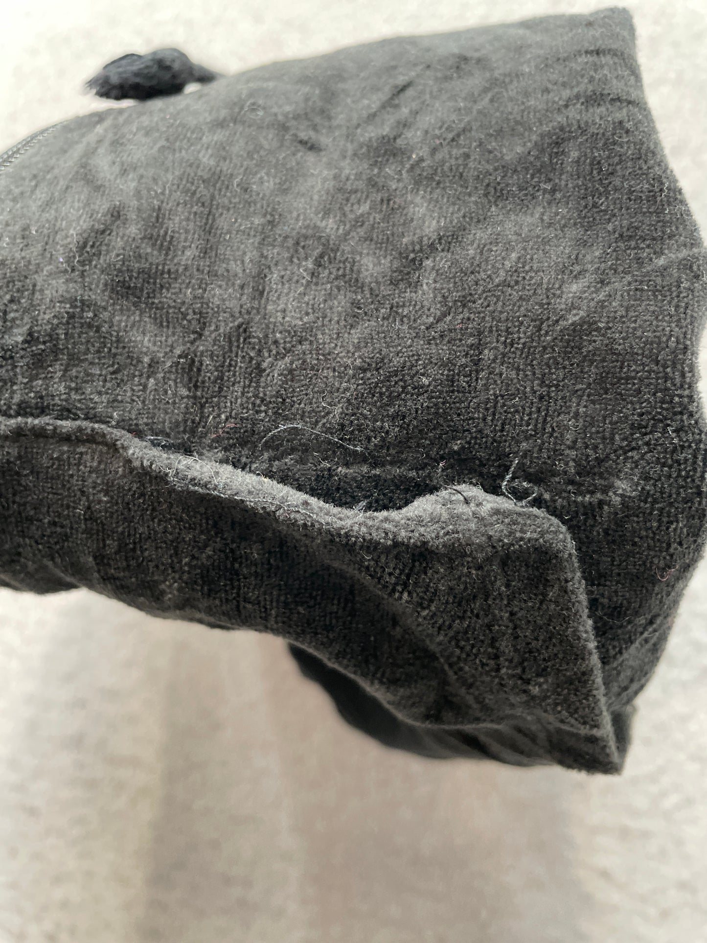 Vintage Juicy Couture Womens Black Velour Zip-Up Hoodie Drawstring Pocket Size L