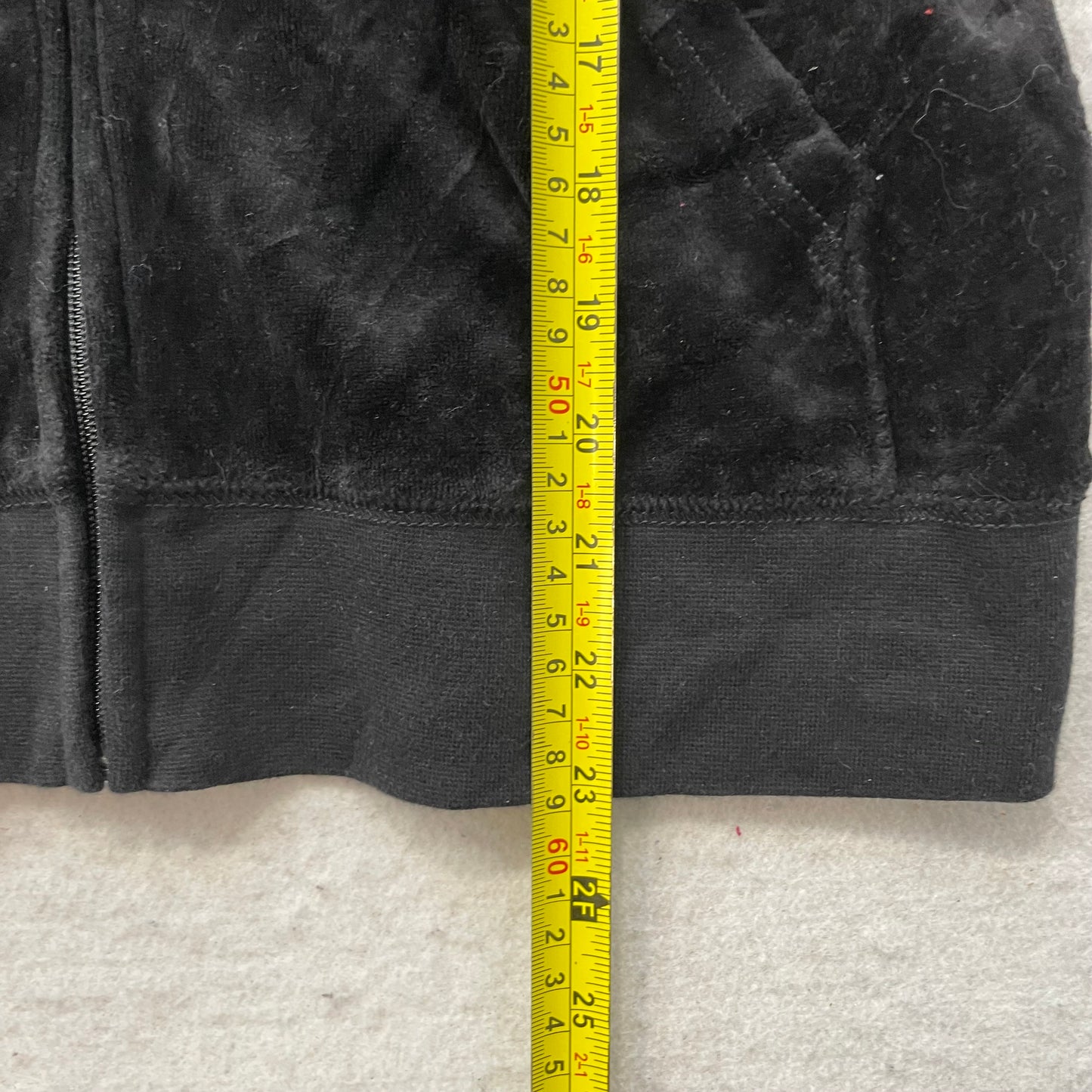 Juicy Couture Women's Black Velour Tracksuit Set Rhinestone Snake Design Size L