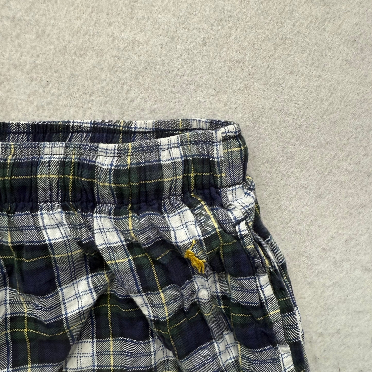 Polo Ralph Lauren Men's Blue White Plaid Flannel Pajama Pants Sleepwear Size M