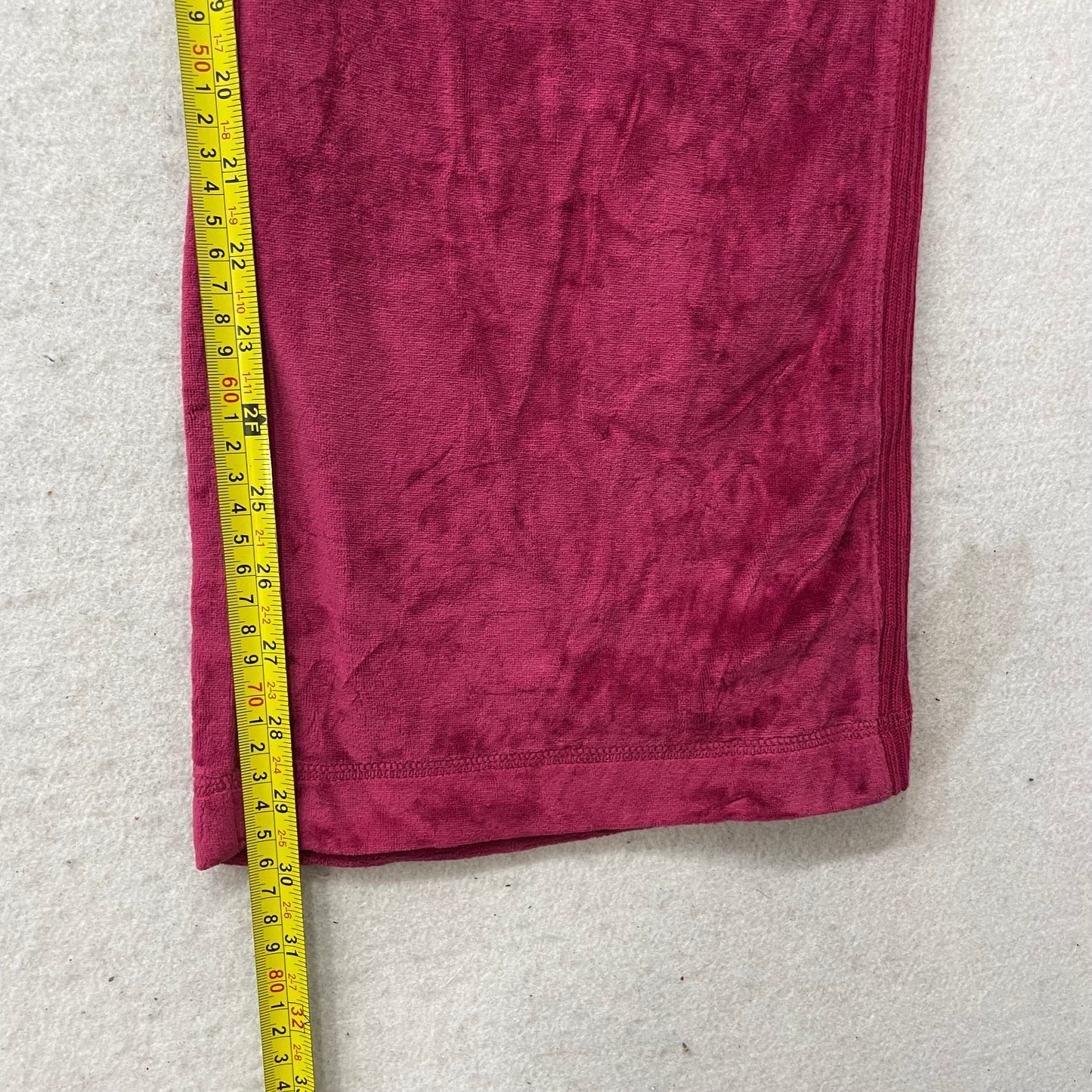 Juicy Couture Women's Hot Pink Velour Flared Leg Track Pants Drawstring Size XL
