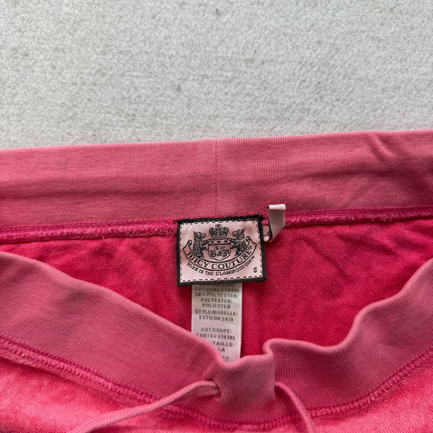 Vintage Juicy Couture Women's Candy Pink Terrycloth Flared Track Pant Y2K Size S