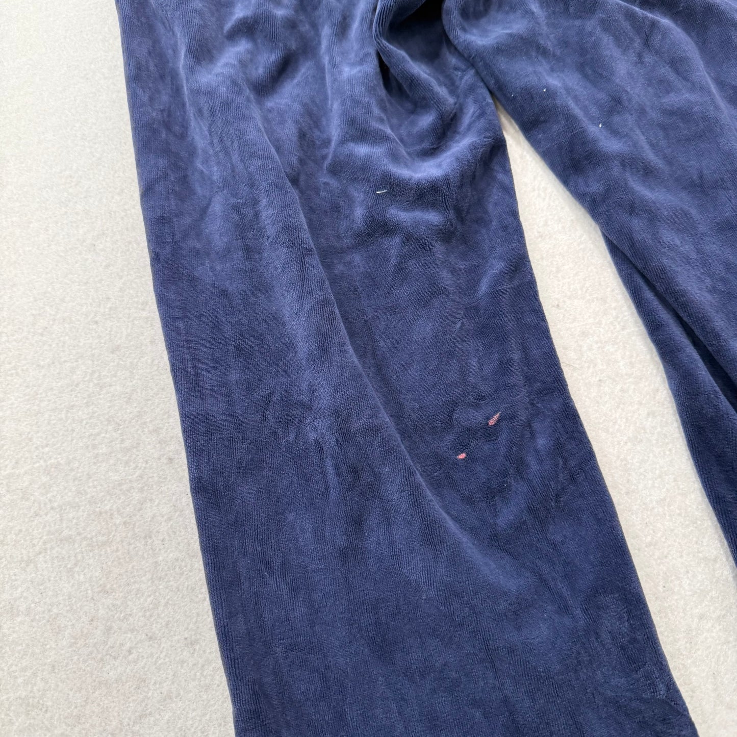 Rocawear Women’s Navy Flared Track Pants Embroidery Sequin Logo Low Rise Size S