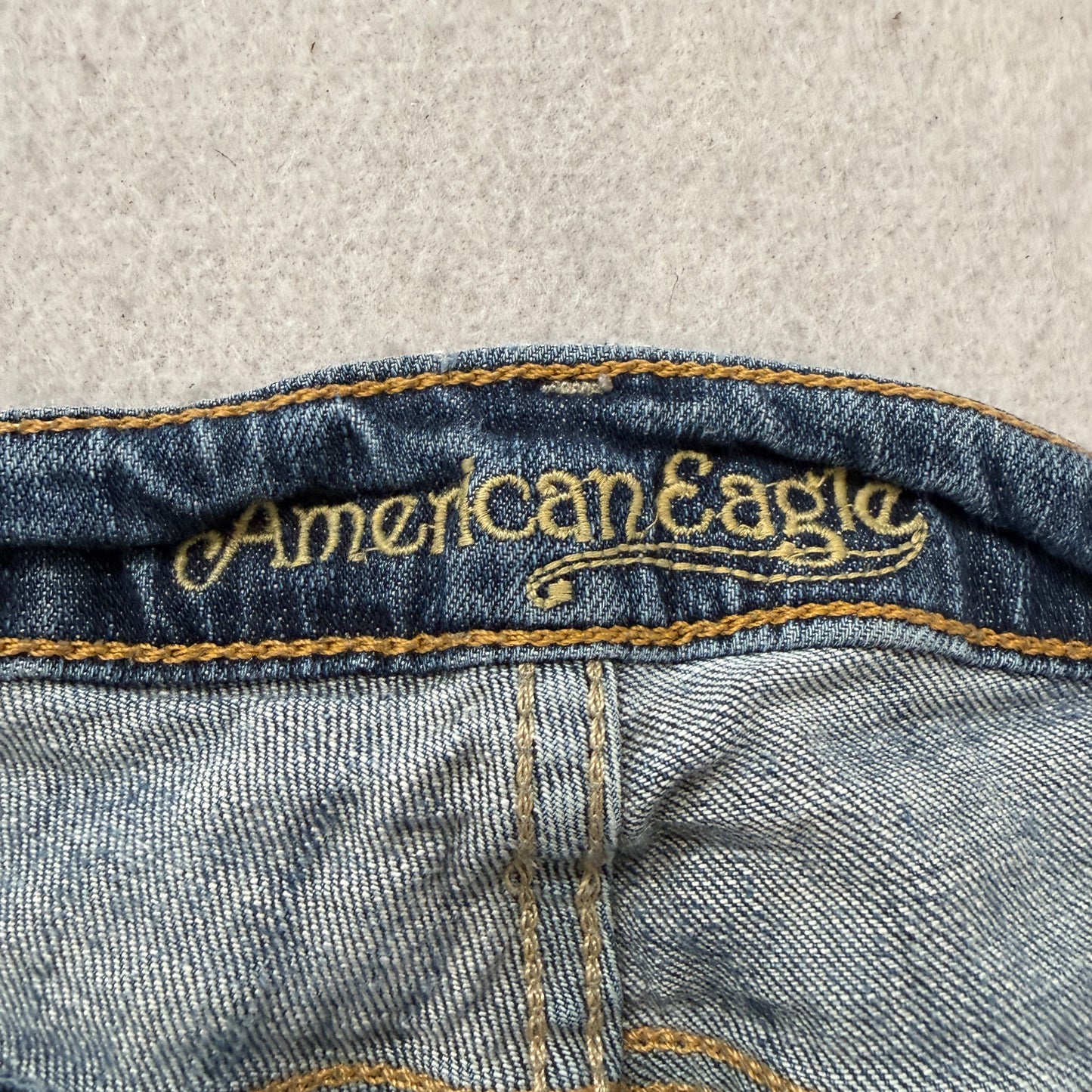 American Eagle Straight Women's Blue Bootcut Denim Jeans Stretch Size 4 Regular