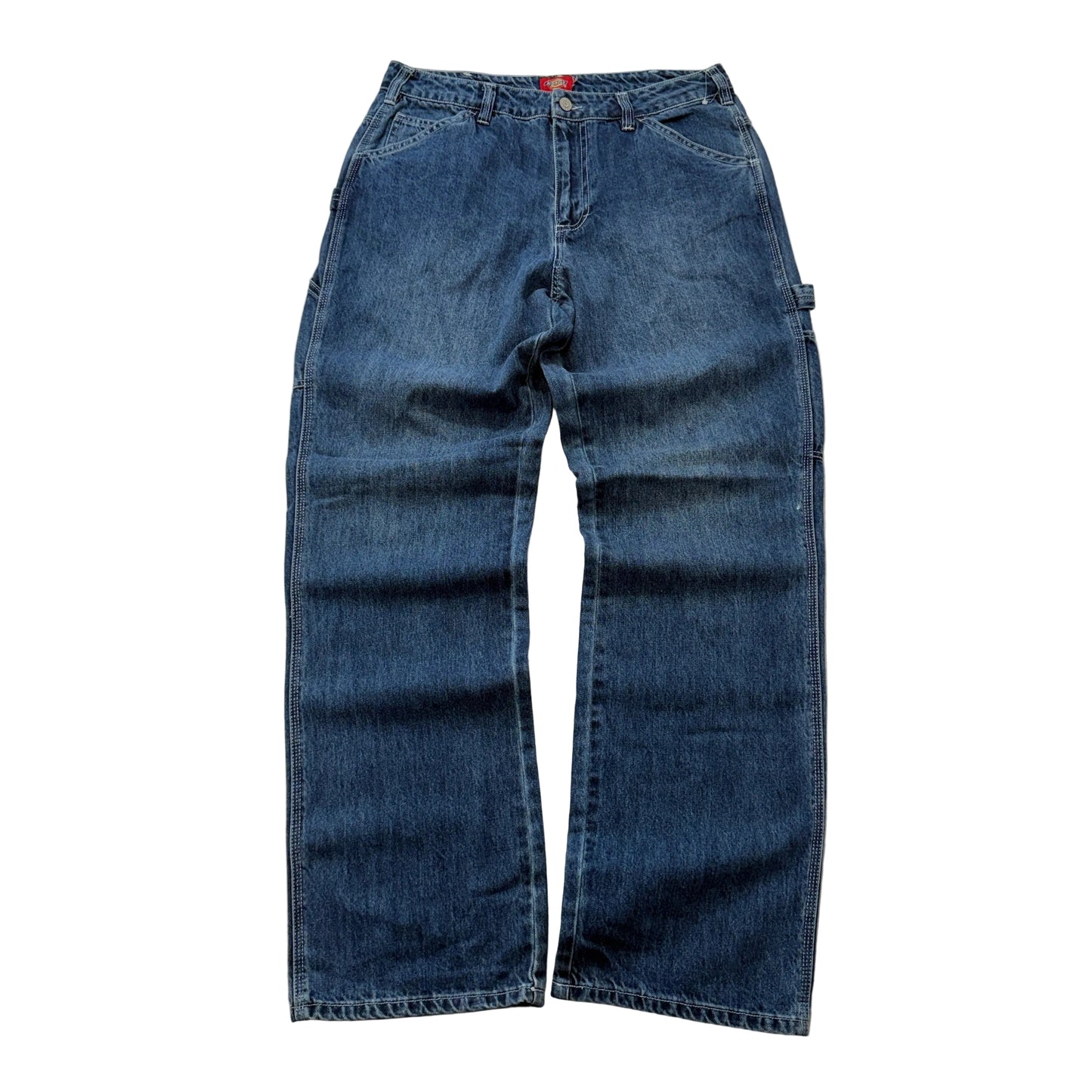 Dickies Men's Blue Relaxed Fit Carpenter Denim Jeans Pockets Classic Size W32