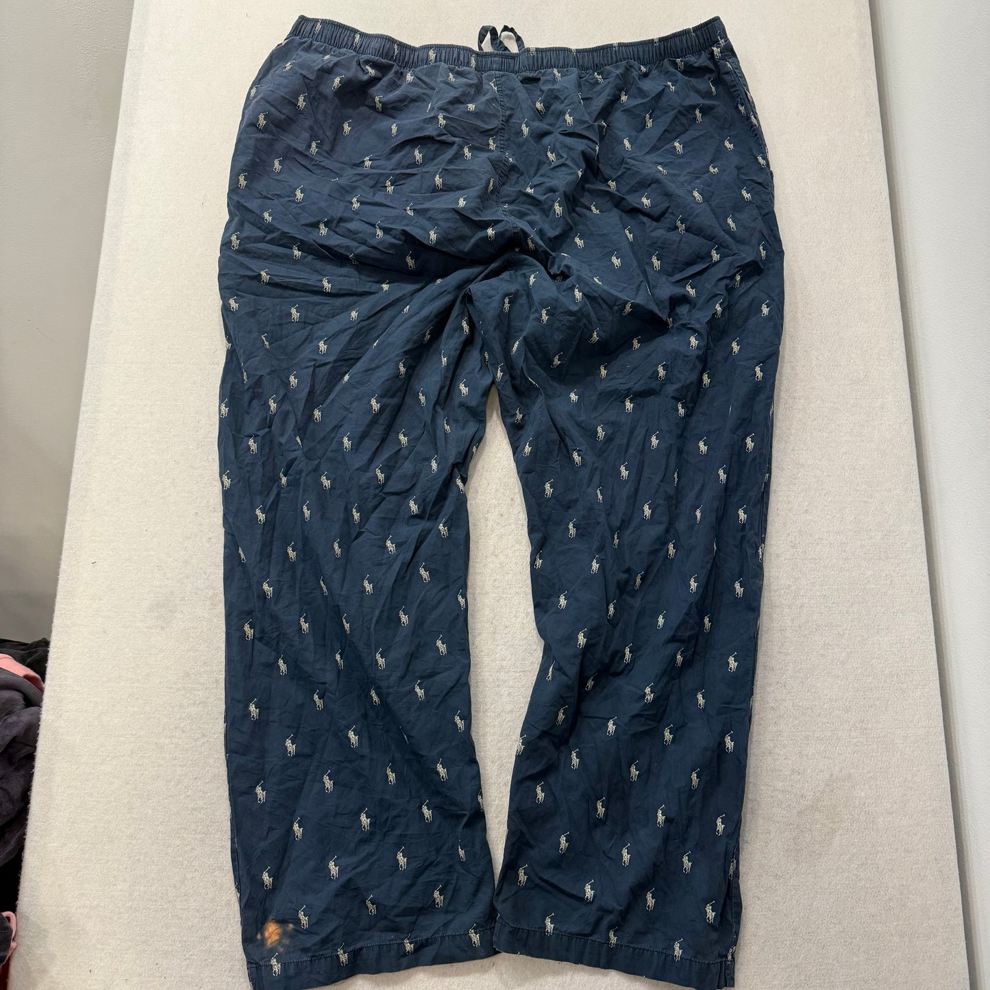 Polo Ralph Lauren Men's Navy Allover Pony Print Pajama Pants Sleepwear Size 3XL
