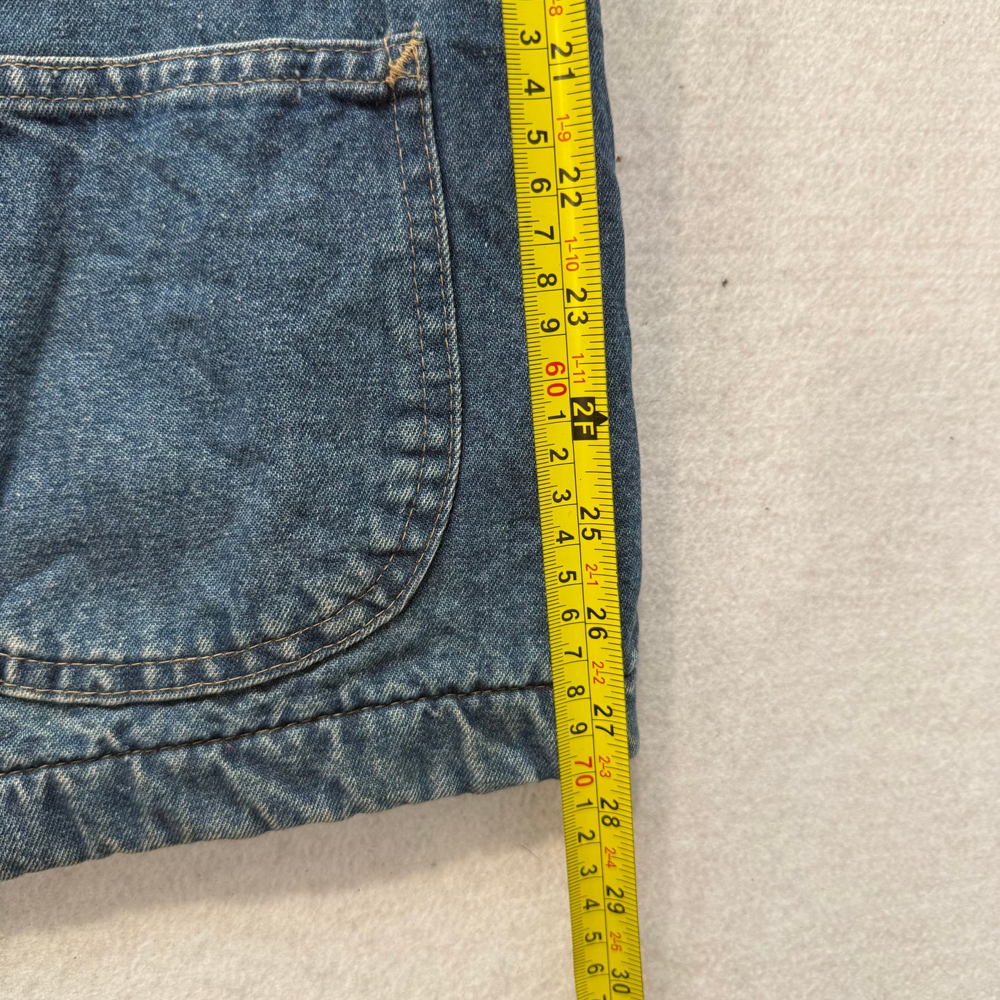Dickies Blue Denim Chore Jacket Corduroy Collar Blanket Lined Workwear Size XL