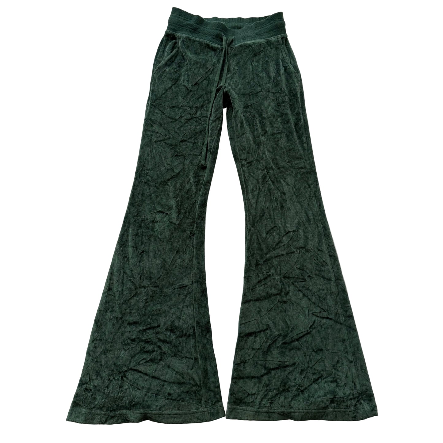 Vintage Juicy Couture Womens Dark Green Flared Track Pant Bell Bottom Y2K Size S