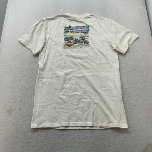 Harley-Davidson Unisex White Cotton T-Shirt Bar & Shield Logo Casual Tee Size M