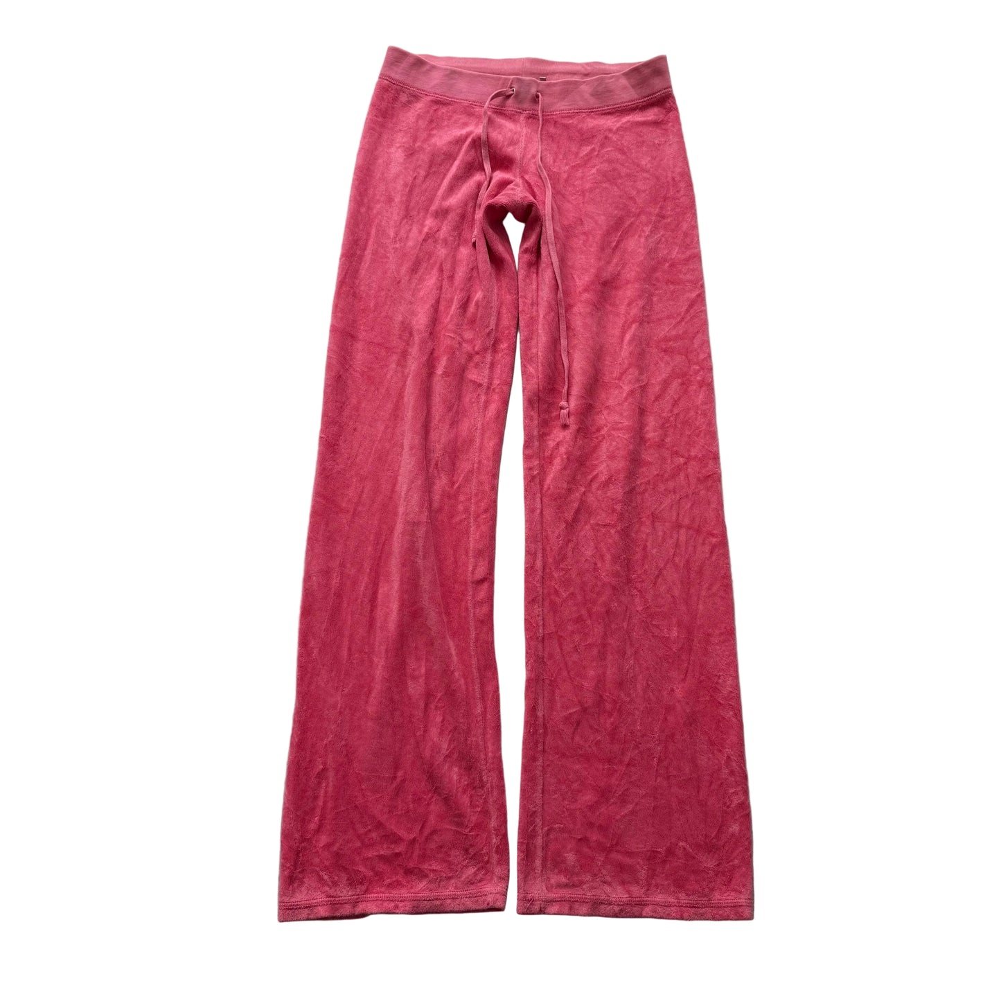 Vintage Juicy Couture Women's Candy Pink Terrycloth Flared Track Pant Y2K Size S