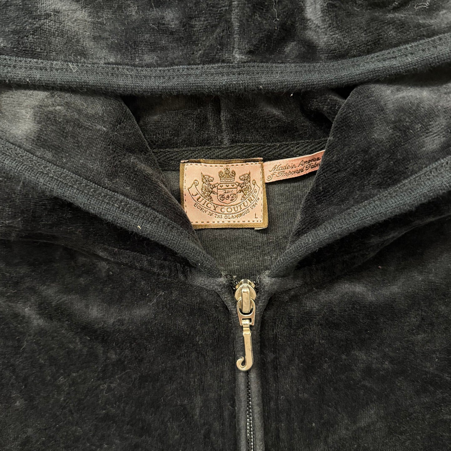 Vintage Juicy Couture Scottie Dog Women's Black Velour Tracksuit Set Y2k Size L