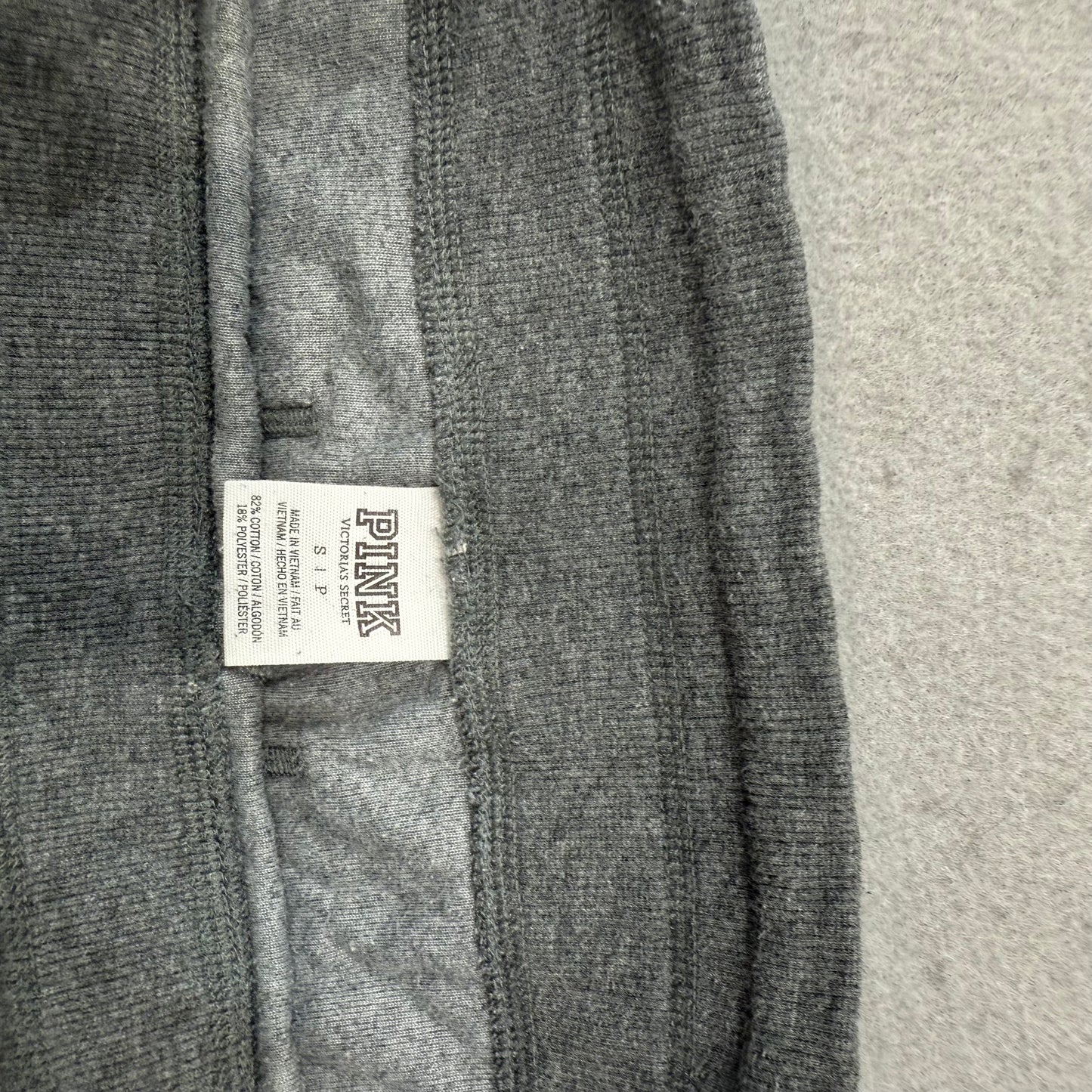 Victoria's Secret PINK Women's Grey Velour Tracksuit Set Hoodie & Pants Size S