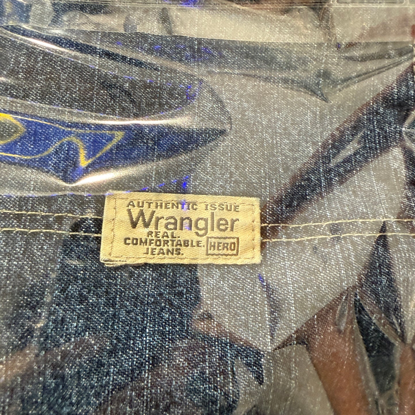 Wrangler "Authentic Issue" Men's Blue Denim Carpenter Shorts Pockets Size 44