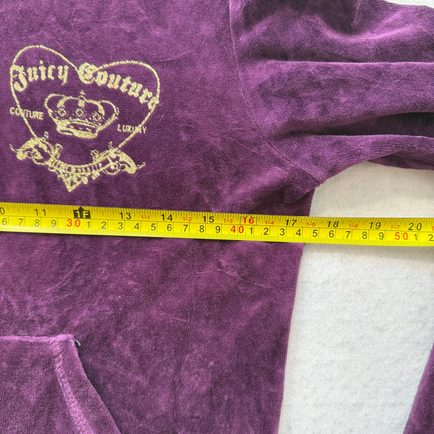 Juicy Couture Women's Deep Purple Zip-Up Hoodie & Pants Tracksuit Set Size L