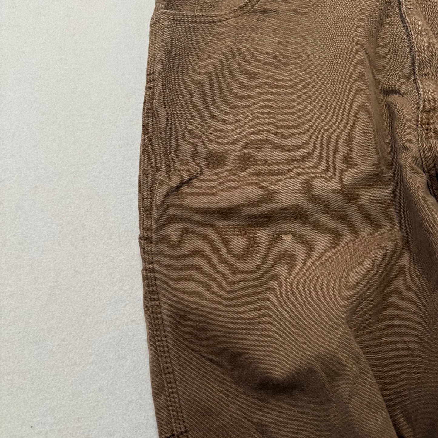 Dickies Men's Brown Cotton Wide Leg Baggy Carpenter Pants Hammer Loop Size 40