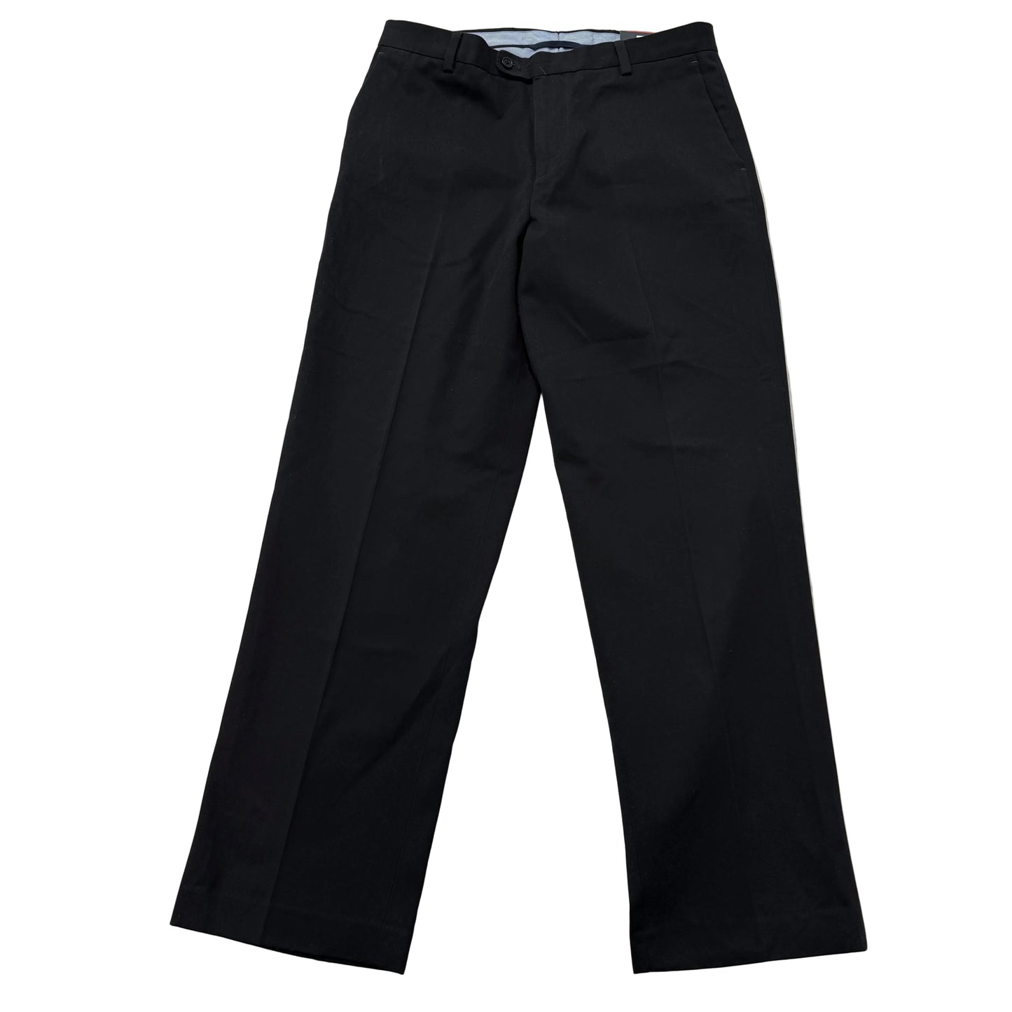 Kirkland Signature Men's Black Cotton Classic Fit Non Iron Chino Pants Size 34