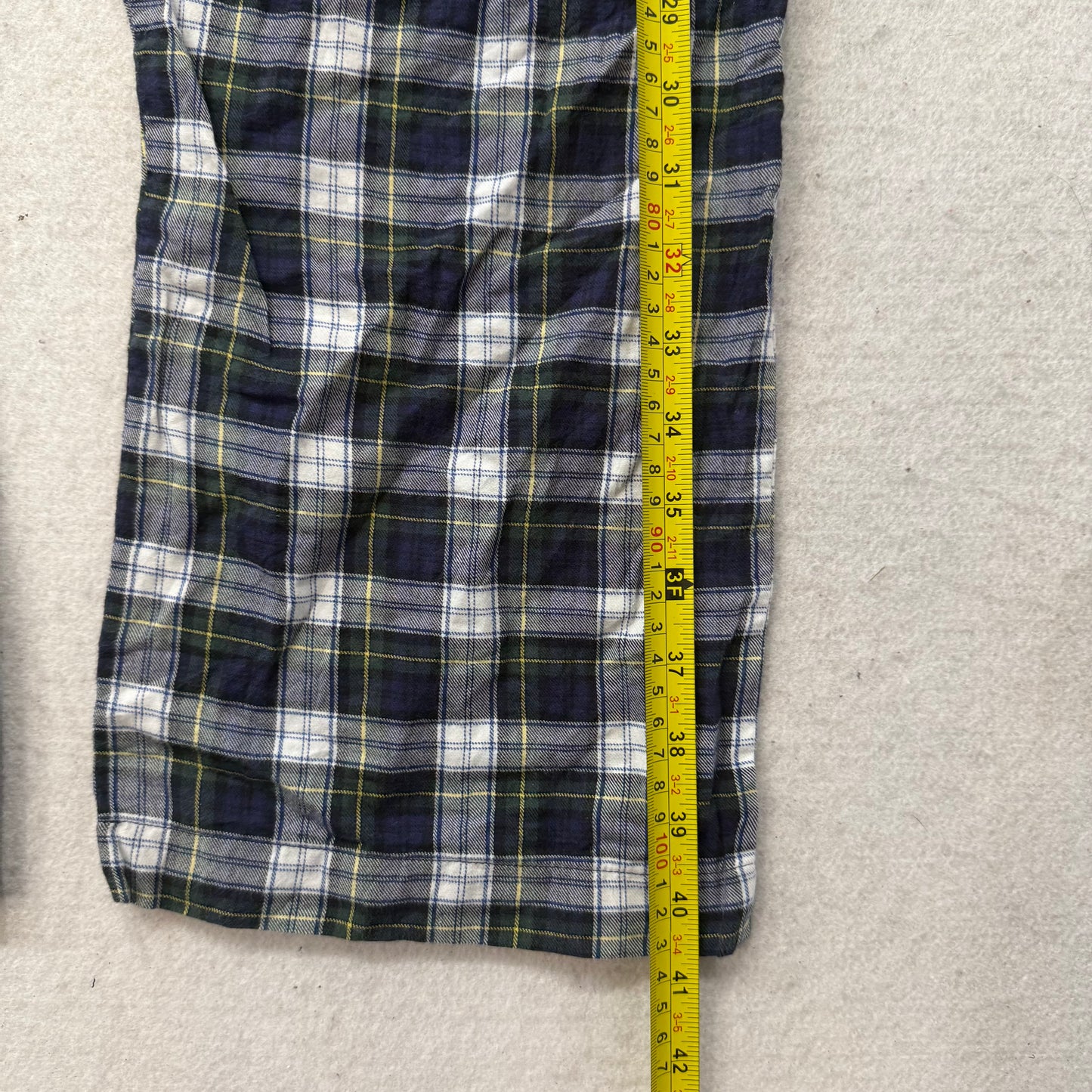 Polo Ralph Lauren Men's Blue White Plaid Flannel Pajama Pants Sleepwear Size M