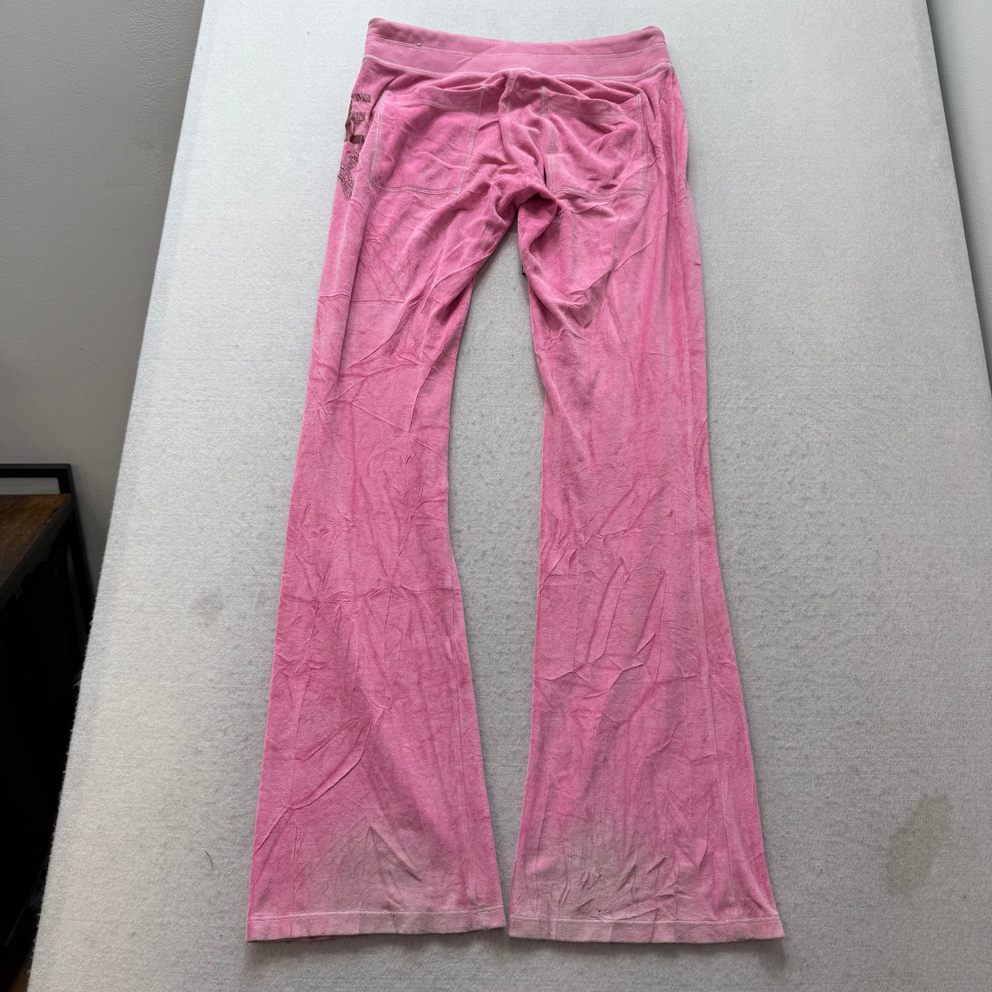 PINK Victoria's Secret Women Pink Velour Flare Track Pant Loungewear Y2K Size XS